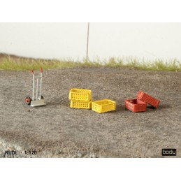 Model Rudlu a přepravek v měřítku 1:120