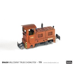 Model lokomotivy BN60H VÁLCOVNY TRUB CHOMUTOV v měřítku 1:120 (TT)