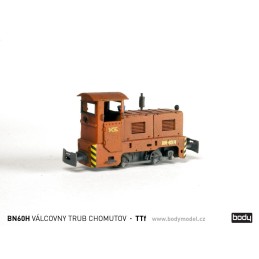 Model lokomotivy BN60H VÁLCOVNY TRUB CHOMUTOV v měřítku 1:120 (TT)